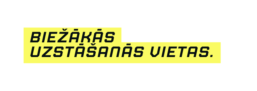 Biežākās uzstāšanās vietas